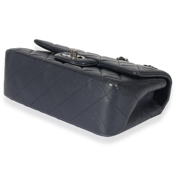 Chanel Navy Quilted Lambskin Rectangular Mini Flap Bag - Picture 7 of 8